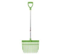 Red Gorilla Small Bedding Fork with Short D Handle Pistachio Lightweight For Stable Bedding Mucking Out Pitchfork for Hay and Garden Compost 110cm Long