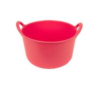Gorilla Plas 2 Handled Power Tub 30L Flexible 2 Handles Eco Friendly Plastic Tub in Pink Durable Heavy Duty Weather Resistant Lightweight Suitable for Home DIY Builders Gardening or Storage
