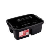 Red Gorilla Plas Tidee Tray in Black Durable Tool Caddy Cleaning Products Storage Box or Grooming Brush Box Weather Resistant
