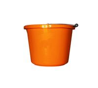 Red Gorilla Premium Builder's Bucket Orange 14 litre 3 Gallon Heavy Duty Strong Metal Handle Moulded Grip Multi Purpose Food Grade Plastic