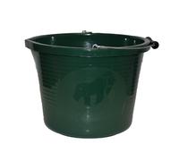 Red Gorilla Premium Builder's Bucket 14 litre 3 Gallon Heavy Duty Strong Metal Handle Moulded Grip Multi Purpose Food Grade Plastic (Green)