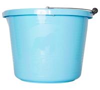 Red Gorilla Premium Builder's Bucket 14 litre 3 Gallon Heavy Duty Strong Metal Handle Moulded Grip Multi Purpose Food Grade Plastic (Sky Blue)