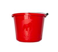 Red Gorilla Premium Builder's Bucket Red 14 litre 3 Gallon Heavy Duty Strong Metal Handle Moulded Grip Multi Purpose Food Grade Plastic