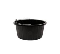 Red Gorilla Black Premium Shallow Bucket for Home Garden Stable or Builders Bucket With Metal Handle Heavy Duty 15 Litres Capacity