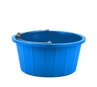 Red Gorilla Blue Premium Shallow Bucket for Home Garden Stable or Builders Bucket With Metal Handle Heavy Duty 15 Litres Capacity