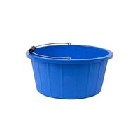 Red Gorilla Blue Premium Shallow Bucket for Home Garden Stable or Builders Bucket With Metal Handle Heavy Duty 15 Litres Capacity