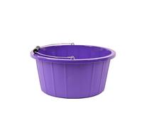 Red Gorilla Purple Premium Shallow Bucket for Home Garden Stable or Builders Bucket With Metal Handle Heavy Duty 15 Litres Capacity