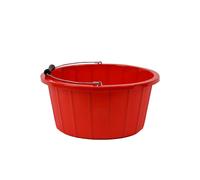 Red Gorilla Red Premium Shallow Bucket for Home Garden Stable or Builders Bucket With Metal Handle Heavy Duty 15 Litres Capacity