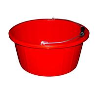 Red Gorilla Red Premium Shallow Bucket for Home Garden Stable or Builders Bucket With Metal Handle Heavy Duty 15 Litres Capacity