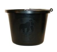 Red Gorilla Rubber Type Extra Large Super Bucket 14 Litre 3 Gallon Capacity Multi Purpose Durable Easy Clean for Animal Feed Skip Garden Stable Building Site Eco Friendly Produced in UK