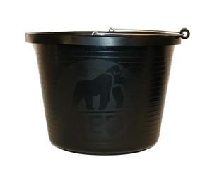 Red Gorilla Rubber Type Extra Large Super Bucket 14 Litre 3 Gallon Capacity Multi Purpose Durable Easy Clean for Animal Feed Skip Garden Stable Building Site Eco Friendly Produced in UK