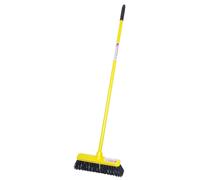 Red Gorilla Broom Short Handled Sweeping Brush Hard Bristles 30cm Head Weather Resistant for Indoors Outdoors Yard 1.3m Long (Yellow)