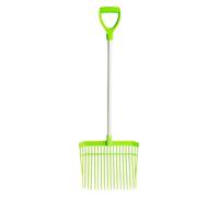 Red Gorilla Small Bedding Fork with Short D Handle Pistachio Lightweight For Stable Bedding Mucking Out Metal Pitchfork for Hay and Garden Compost 110cm Long