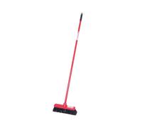 Red Gorilla Broom in Red Long Handled Sweeping Brush Hard Bristles 30cm Head Weather Resistant for Indoors Outdoors Yard 1.57m Long