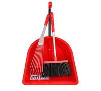 Red Gorilla Teenie Tidee™ With Short Metal Rake & Broom / Red