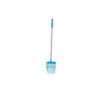 Red Gorilla Tidee Mini Bedding Fork with Straight Handle Small Lightweight for Stable Bedding Mucking Out Metal Pitchfork for Hay and Garden Compost 1m Long (Blue)