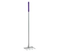 Red Gorilla Tidee Rake - Heavy-Duty 4-Prong Rake For Stables, Yards & Gardens