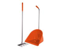 Red Gorilla Traditional Tidee™ Scoop & Rake Set - Lightweight Yard & Garden Cleaning Tool