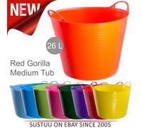 Red Gorilla Tubtrug Flexible Tub-26 Ltr│For Water Feed Food Bucket│Medium│InUK