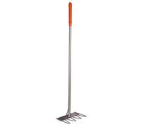 Red Gorilla Tubtrug Tidee Rake 80cm Lightweight Steel with Orange Plastic Grip for Stable Hay Bedding or Garden Use