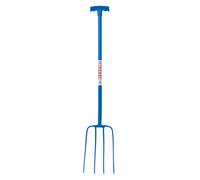 Red Gorilla Unisex's KGR0563 Tubular Manure Fork 4 Prong T-grip, Blue, Regular