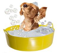 Red Gorilla YELLOW Dog Bath, Dog Paddling Pool, Doggy Pool, Flexi Shallow 35 Litre TubTrug Pet