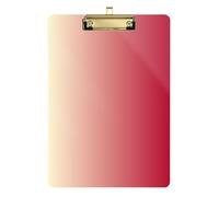 Red Gradient Physical Therapy clipboard Plastic for Homework Pediatric Size 9 x 12