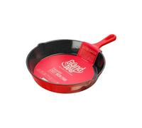 (Red) Grand Feu Enamelled Cast Iron frying pan, Ø 25cm.