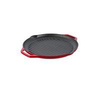 (Red) Grand Feu Enamelled Cast Iron Frying Pan, 34cm.