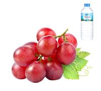 Red Grapes 1kg Comes with Kaltun Water - Juicy seedless Grapes for Snacking, Fruit Salads & Energy on The go. Paired with Pure Spring Water for Hydration.