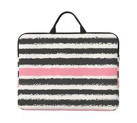 Red & Gray Stripes Basics Laptop Carrying,16.5 Inch Bag for Laptop/Notebook/Tablet, Waterproof Briefcase Cover