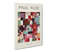 Red Green And Violet Rhythms By Paul Klee Canvas Print | Gallery Wrapped 30mm Frame Wall Art | 20x14 inches | Ready to Hang | Classic Picture | Living Room Bedroom Lounge Office