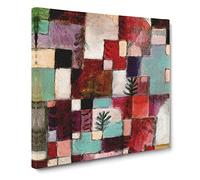 Red Green And Violet Rhythms by Paul klee Classic Painting Canvas Wall Art Print Ready to Hang, Framed Picture for Living Room Bedroom Home Office Décor, 14x14 Inch (35x35 cm)