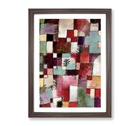 Red Green And Violet Rhythms By Paul Klee Classic Painting Framed Wall Art Print, Ready to Hang Picture for Living Room Bedroom Home Office Décor, Walnut A3 (34 x 46 cm)