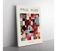 Red Green And Violet Rhythms By Paul Klee Exhibition Museum Painting Canvas Wall Art Print Ready to Hang, Framed Picture for Living Room Bedroom Home Office Décor, 60x40 cm (24x16 Inch)