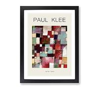 Red Green And Violet Rhythms By Paul Klee Exhibition Museum Painting Framed Wall Art Print, Ready to Hang Picture for Living Room Bedroom Home Office Décor, Black A3 (34 x 46 cm)