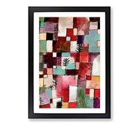 Red Green and Violet Rhythms by Paul Klee Framed Print | A2 Black Framed Wall Art | Ready to Hang | Modern Floral Picture | Living Room Bedroom Lounge Office