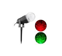 (Red & Green, EU Plug) 3W Rotating Crystal Ball LED Christmas Projection Stage Light Waterproof Outdoor Landscape Spotlight
