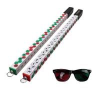 Red Green Eyeglass Scanning Stick Set, Dynamic Disinhibition Training Tools with 2 Scan Stick, Red-Green Eye Movement Visual Following Trainer for Hand-Eye Brain Regulation Practice
