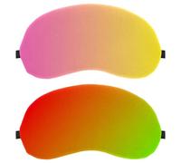 Red Green Gradient 2-Pack Light-Blocking Soft Breathable Blindfold Sleeping Masks