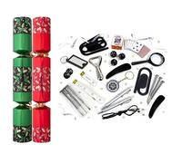Red & Green Holly 12" Christmas Crackers Party Bulk Catering Per 50