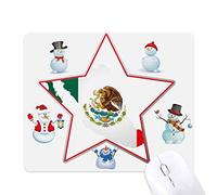 Red Green Mexico Map Emblem Eagle Eat Snake Christmas Snowman Family Star Mouse Pad