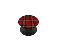 Red Green Plaid Tartan Scottish Pattern Christmas Fall PopSockets Adhesive PopGrip