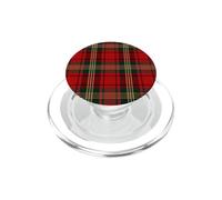 Red Green Plaid Tartan Scottish Pattern Christmas Fall PopSockets PopGrip for MagSafe