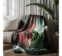 Red-green Tai Chi bagua symbol Large Sofa Throw Blanket for Seater, Soft Luxury Fleece Throw for Couch Black Blanket for Bed, Warm and Cozy, 200x220 cm