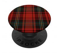 Red Green Tartan Plaid Classic Preppy Vintage Girly Fashion PopSockets Adhesive PopGrip