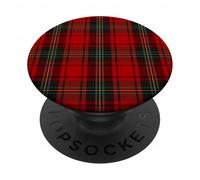 Red Green Tartan Plaid Classic Preppy Vintage Girly Fashion PopSockets Adhesive PopGrip