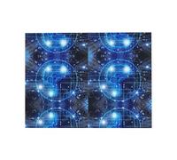 Red Greeting Card â€“ Artificial Intelligence Brain Print Blank Blessed Card for Birthday, Wedding, Valentine's Day & Party Invitation