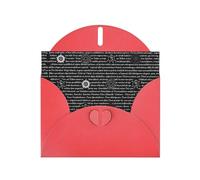 Red Greeting Card Set with Envelopes - Supernatural Inspiration Print Blank Cards for Birthday, Valentine's Day & Party Invitations