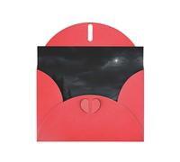 Red Greeting Card with Envelopes - The Vast Night Print Blank Cards for Birthday, Wedding, Encouragement, Blessed Occasions